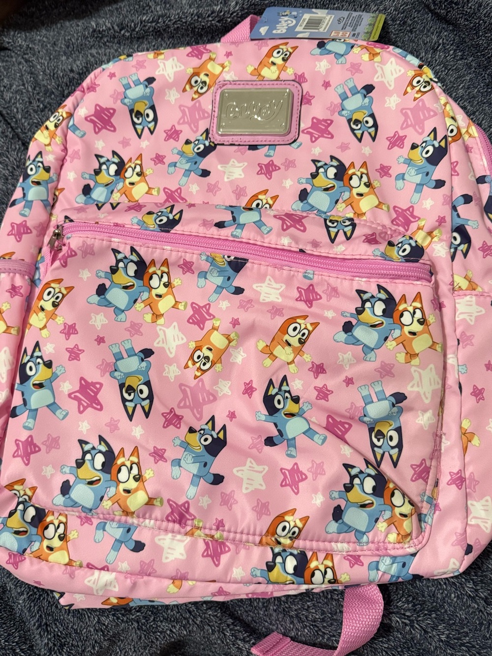 Bluey Pink Kids Backpack by - Cute Character Print